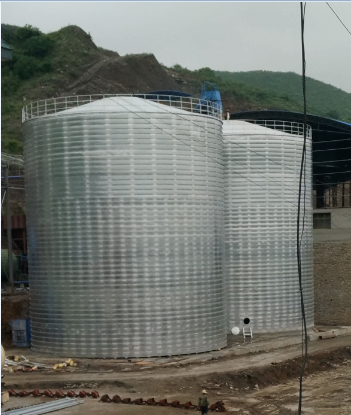 遂川粮食钢板仓的安装全过程不用热焊接